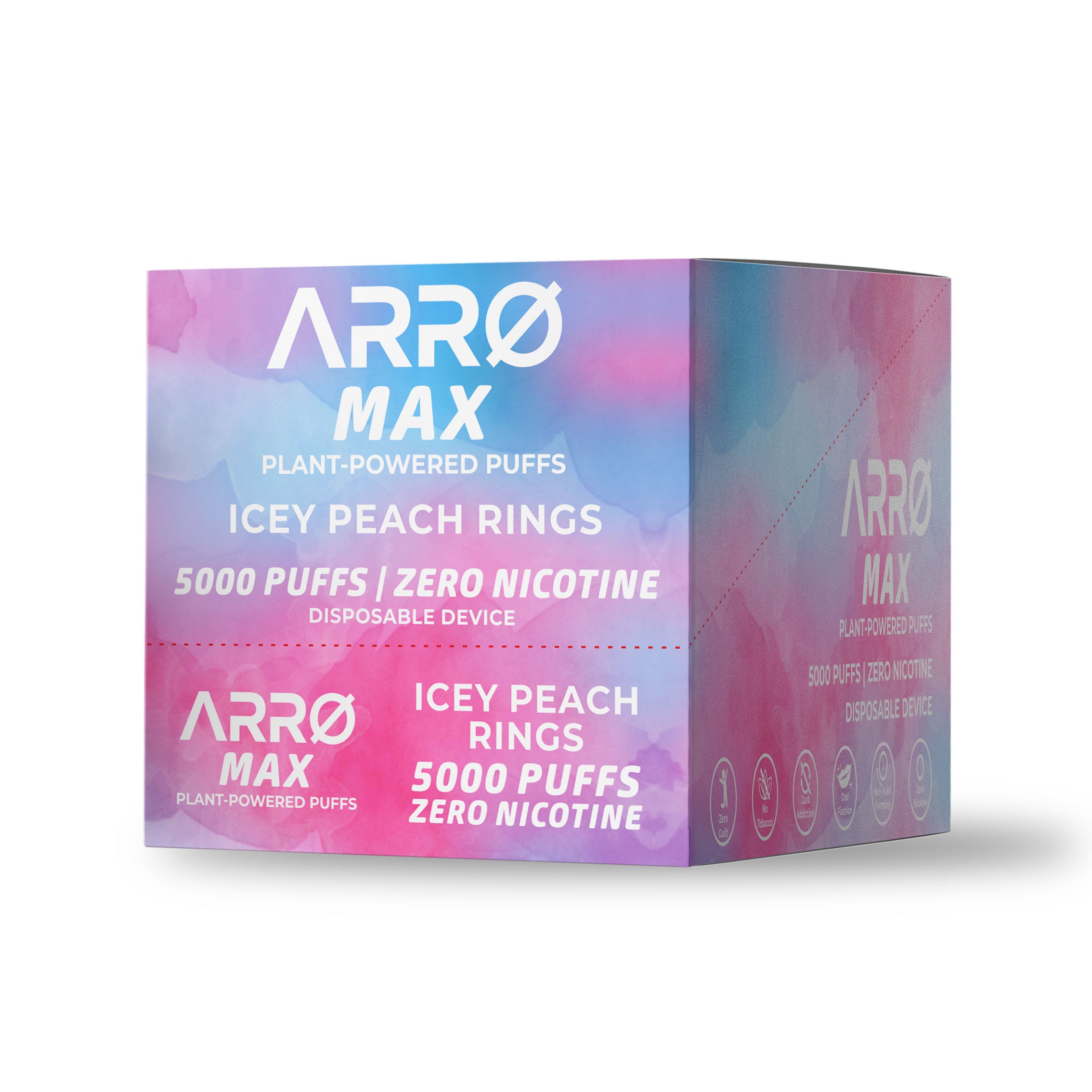 ARRØ MAX Zero Nicotine Vape – Icey Peach Rings - Image 2