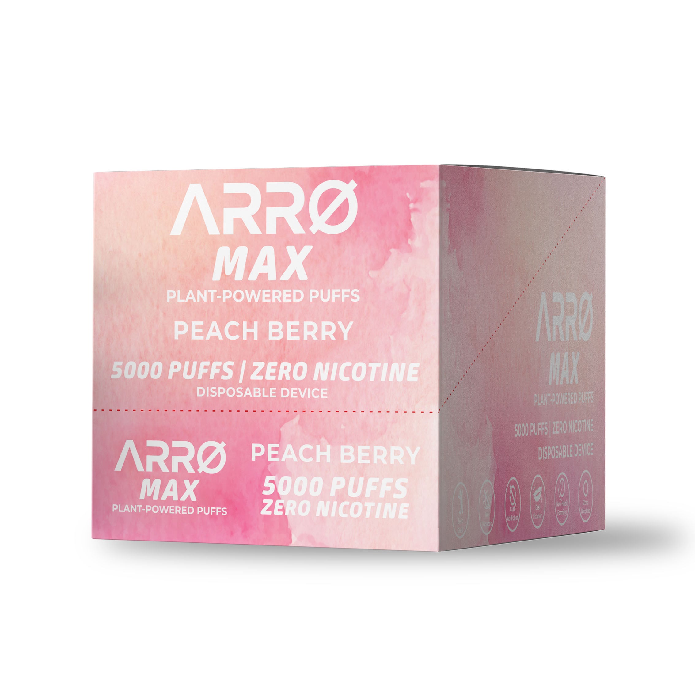 ARRØ MAX Zero Nicotine Vape – Peach Berry - Image 2