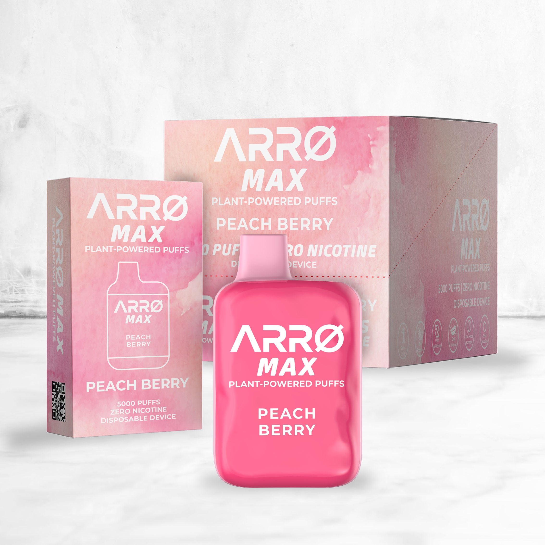 ARRØ MAX Zero Nicotine Vape – Peach Berry - Image 3