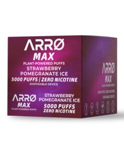 Alternative view of ARRØ MAX Zero Nicotine Vape – Strawberry Pomegranate Ice