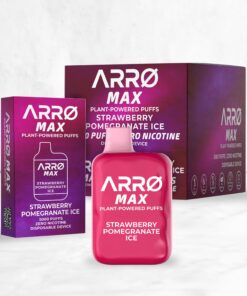 ARRØ MAX Zero Nicotine Vape – Strawberry Pomegranate Ice - Image 3