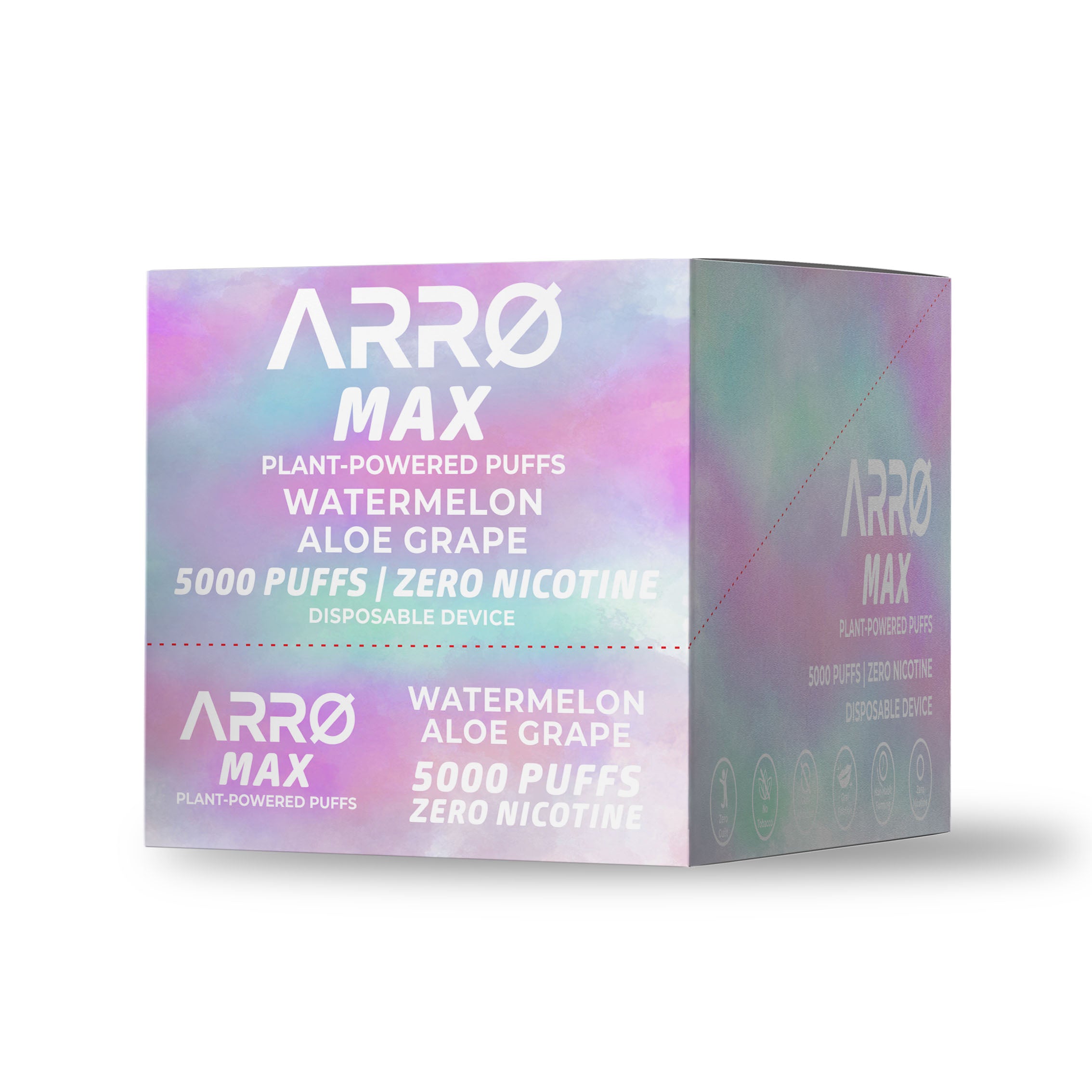 ARRØ MAX Zero Nicotine Vape – Watermelon Aloe Grape - Image 4