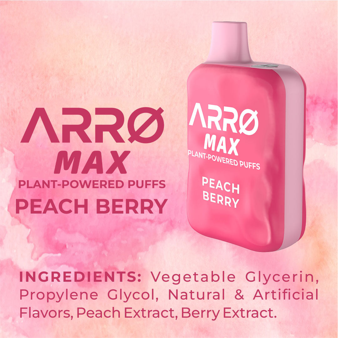 ARRØ MAX Zero Nicotine Vape – Peach Berry - Image 4