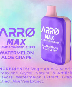 ARRØ MAX Zero Nicotine Vape – Watermelon Aloe Grape - Image 6